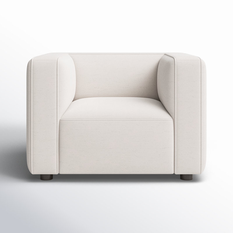 Fauteuil l 47 po Bailidh, Chenille crème