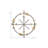 Elara Gold and Gray Wall Compass