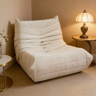 No-Assembly Adult Bean Bag Chair, Large Memory Foam Lounger With Waterproof Fabric For Living Room