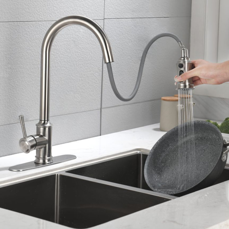 FB Pull Down Kitchen Faucet, Brushed Nickel
