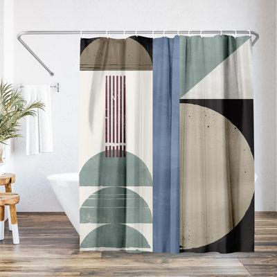 Rideau de douche abstrait amplifié par PI Creative Art
