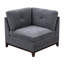 Canapé modulaire 6 pièces avec chenille et coussin en tissu gris cendré