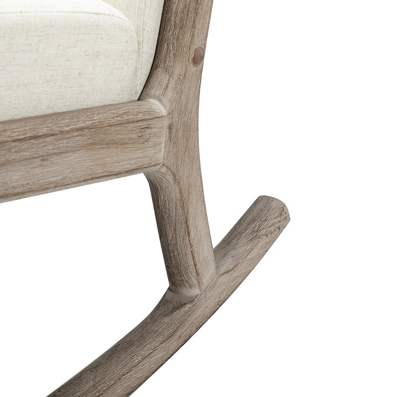 Chaise berçante Collin, Lin blanc