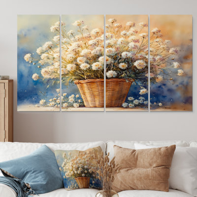 Ensemble de salon art floral blanc