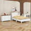 Ensemble de chambre à coucher 3 pièces avec lit plateforme, table de chevet et commode Farmhouse-69918002