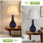 18 po Lampe de table moderne en céramique avec abat-jour en lin pour le salon de la chambre à coucher-134083162