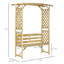 Banc de jardin Outsunny avec arche et pergola
