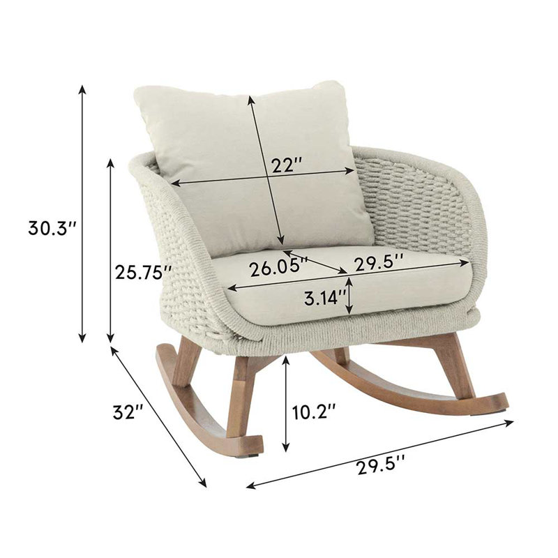 Chaises berçantes, Beige