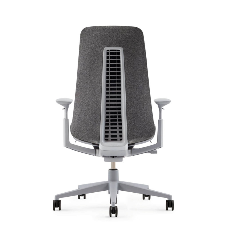 Haworth Fern Digital Knit Task Chair, No, Heathered Gray
