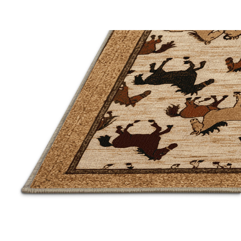  Tapis lavable Farm Horses Farm, Rectangulaire 3 pi x 5 pi
