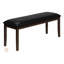 Banc rectangulaire polyvalent pour plusieurs espaces, alliant style et fonctionnalité avec structure en bois massif et siège rembourré.-302558054