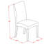 L'ensemble de table de cuisine 5 pièces pour 4 personnes comprend une table de salle à manger ronde avec Dropleaf et 4 chaises de salle à manger Parsons en tissu gris, lin blanc-106914587-106914586-109975867