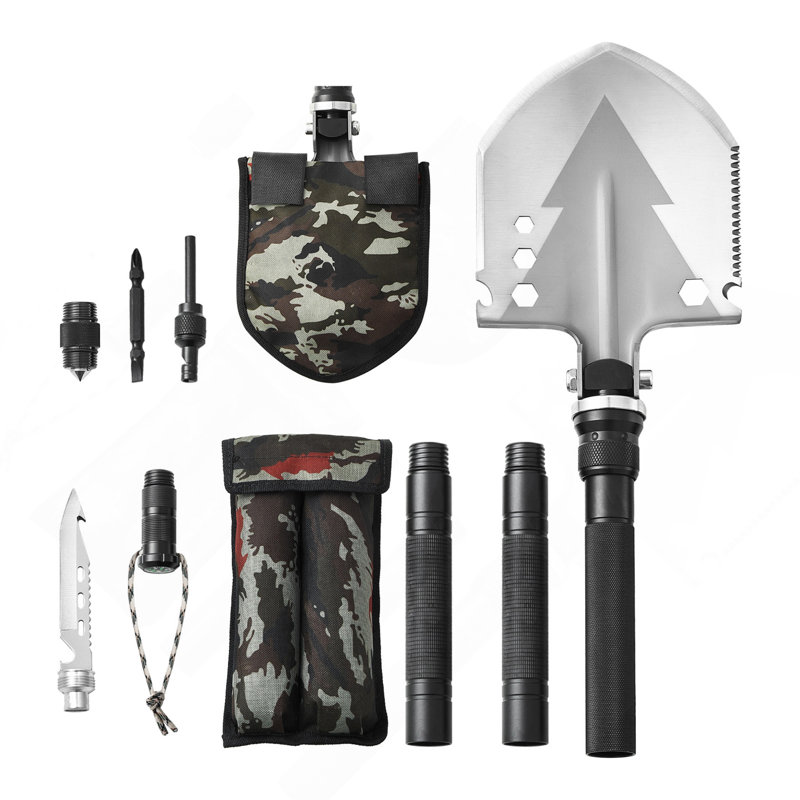 Survival Shovel 11 in 1 pelle de camping pliante multi-outils portable compacte