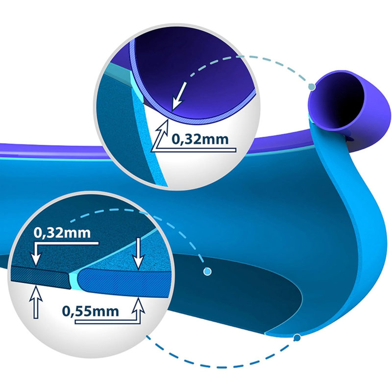 Vinyl Round Inflatable Pool 7.55cm H x 0.84cm W x 3.1cm L , with Pump Included