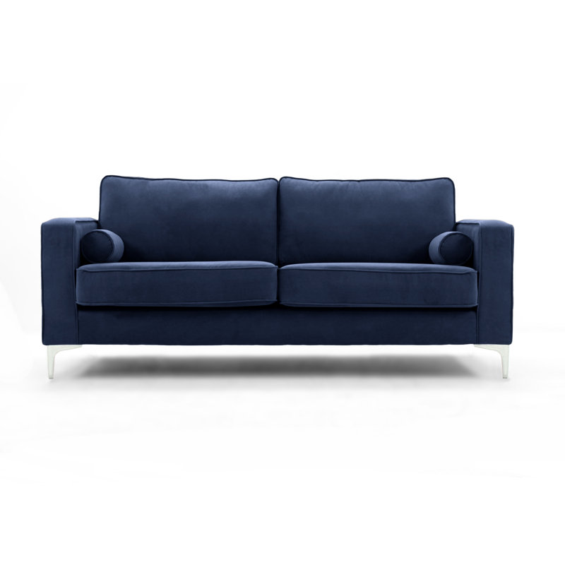 Georgio 3 Seater Velvet Sofa, Navy