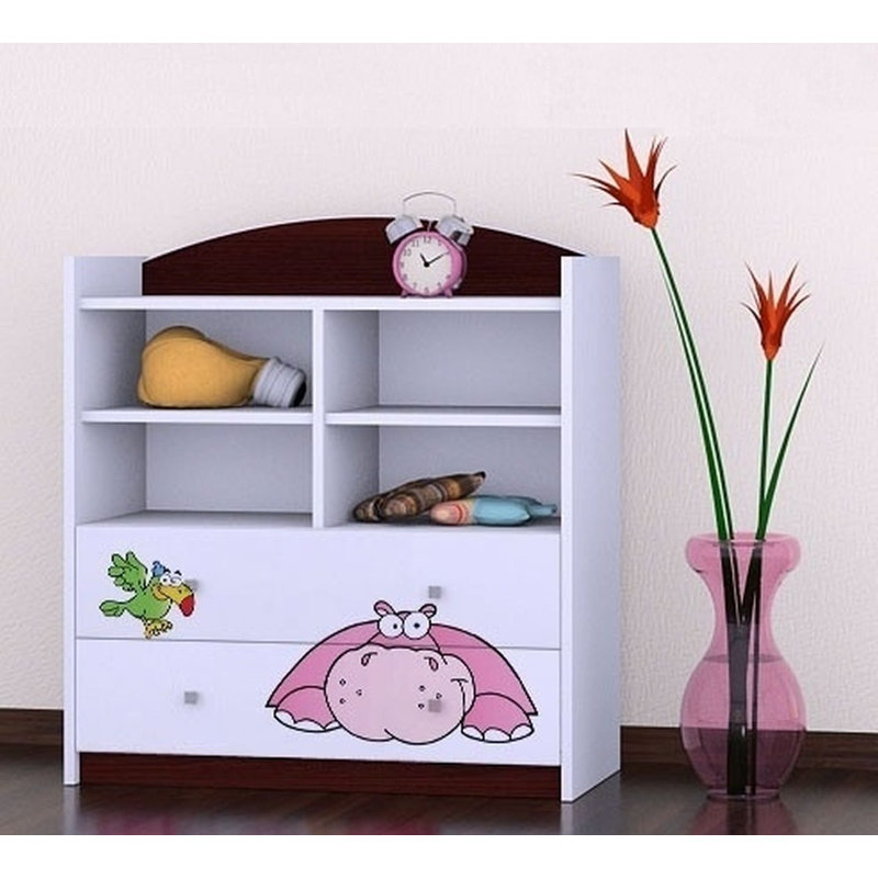 Annalise 96 cm H X 86 cm W Kids Cube Bookcase, Wenge