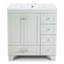 Meuble-lavabo bleu gris 30 po avec lavabo en céramique, tiroirs à fermeture en douceur et rangement multi-organisateur pour une utilisation efficace-231977960