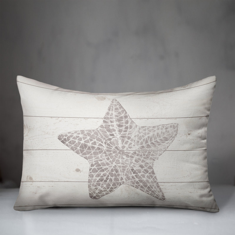  Housse et insert d'oreiller rectangulaire Starfish, Gris