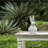 Weathered Cement Rabbit Statue