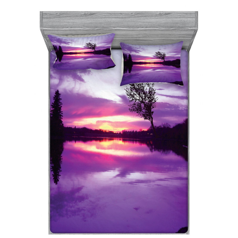 Microfiber Sheet Set, Queen Sheet Set with Fitted Sheet