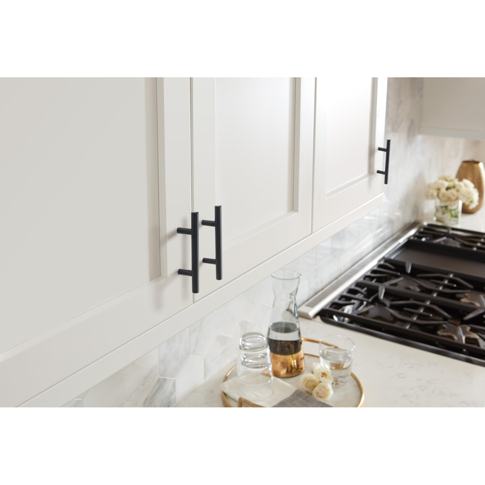 Bar Pulls Cabinet Pull, 7", Matte Black, 10