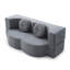 Canapé-lit 2 en 1 pliant avec coussin, canapé-lit simple, canapé-lit pour plancher et futon, canapé-lit pliant en mousse pour le salon, les invités, le bureau, un appartement, aucun assemblage requis, gris-124792998