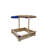 DD Home 45" x 45" Solid Wood Square Sandbox with Cover