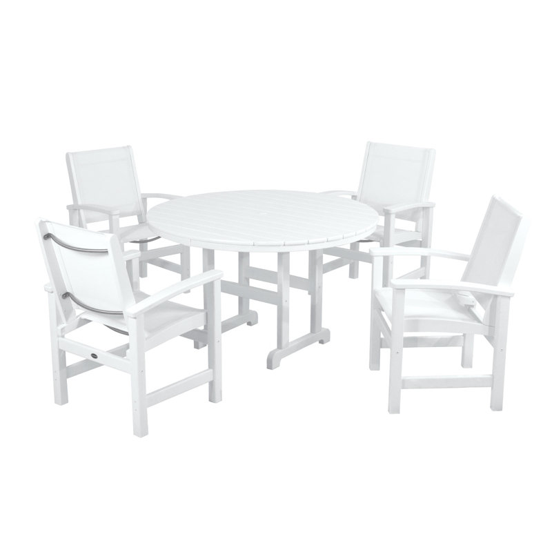 Ensemble repas 5 pièces POLYWOOD, Blanc