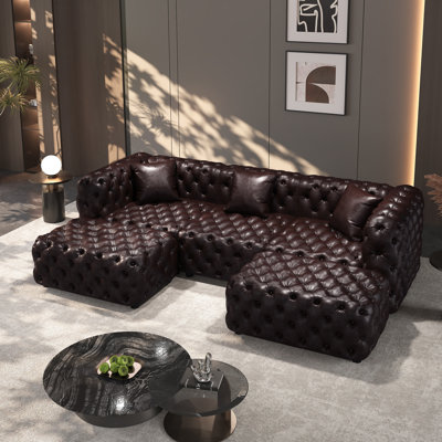 Modular Sectional Sofa with Handcrafted Tufting