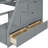 Gray Full Size Loft Bed With 7 Drawers, 2 Shelves And Desk - Construction Plywood Slats For Optimal Support In Desk, Pinewood Long Term Use