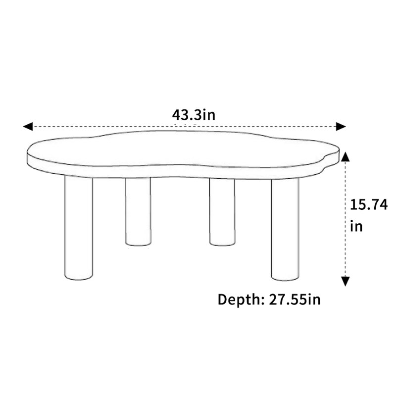 Cloud-Shaped Coffee Table
