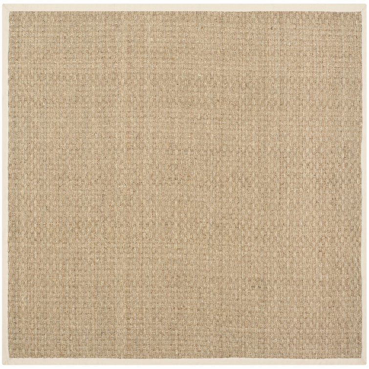 Delapena Solid Colour Bamboo Slat / Seagrass Hand Woven Area Rug