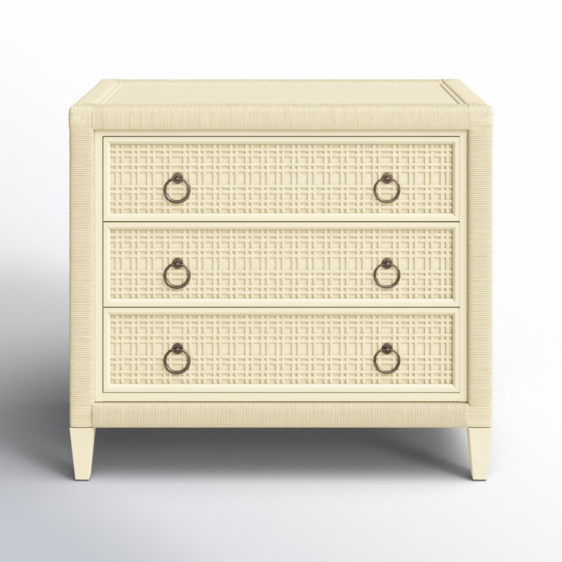 Monterey 3 Drawer 36" W Dresser, Bisque, Yes, Brass