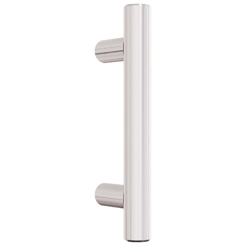 Metro Lane Cabinet Handles 10 Pcs Black 64 Mm Stainless Steel, Silver, 64mm
