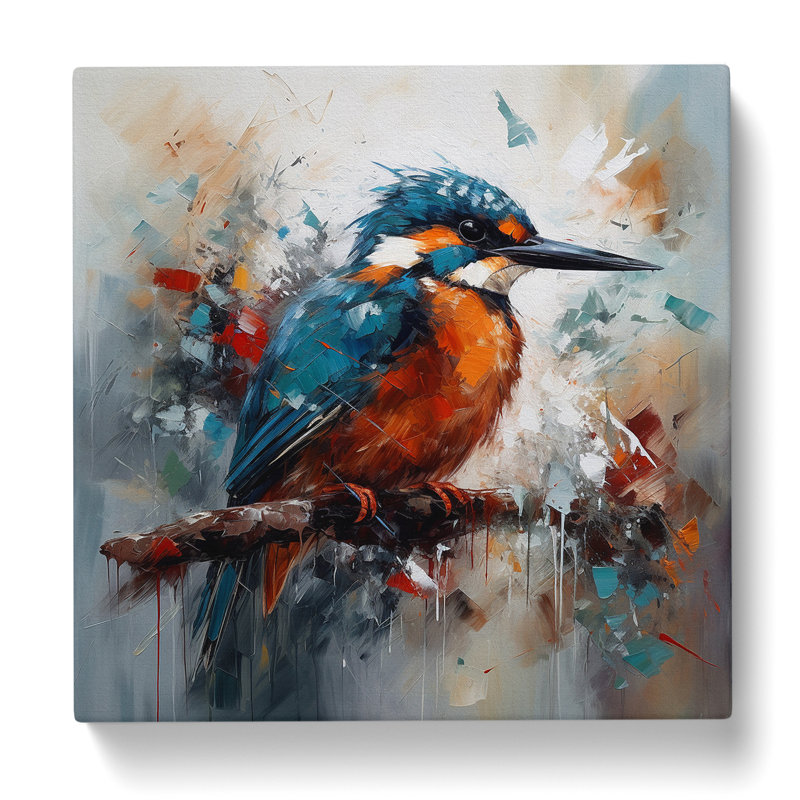 Kingfisher Abstract Expressionism No.3 - No Frame Print