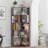 6 Tier Freestanding L-Shaped Corner Bookshelf For Living Room, Bedroom, Wooden Bookcase With Anti-Drop Panle And Anti Tipping Device, Display Shelf Open Storage Rack Organizer For Home Office DARK RED-808739381