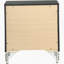 Black 2-Drawer Nightstand Bedside Table