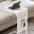 Shaped Side Table With Charging Stations - Versatile White Couch Table For Snacks & Laptops