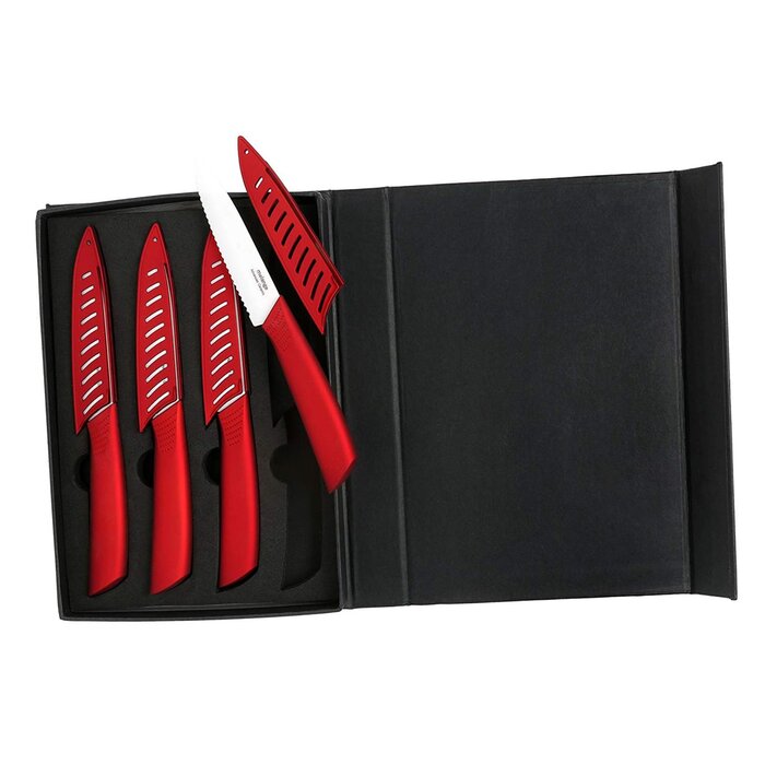 Melange CaterEco 8 Piece Ceramic Steak Knife Set & Reviews | Wayfair