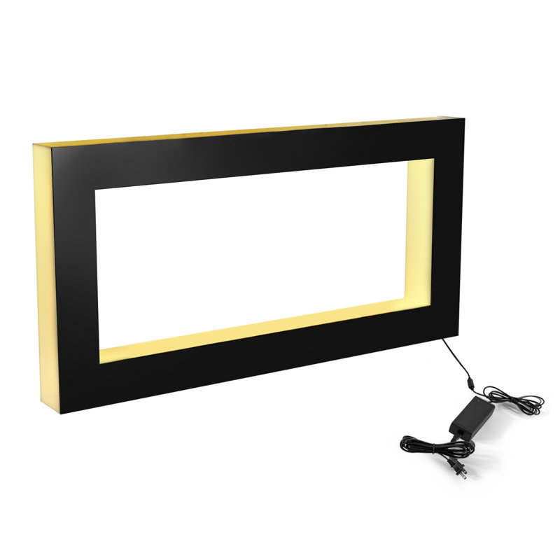 Support à vin mural noir, H 23,6 po x l 47 po x P 4,3 po