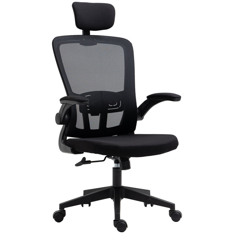 Jiapsi Task Chair with Headrest, White, Light Gray