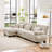 Chenille Cloud Couch 2 Seater Sofa with Ottoman-1029991958-1015567002