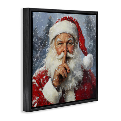 Cadre flottant Secret Santa Shh, design par Petal Prints Design