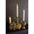 Resin Deer Taper Candle Holder, Gold Rustic Animal Table Decor, Distressed Finish