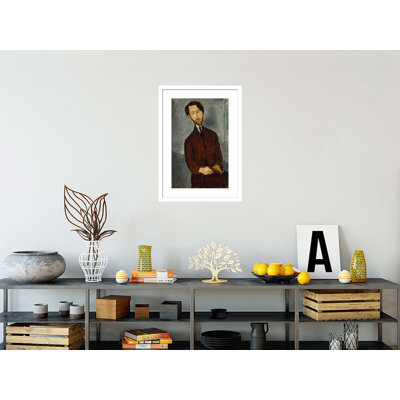 Léopold Zborowski par Amedeo Modigliani - Estampe numérique encadrée