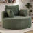 Lozena  49" Corduroy Upholstered Barrel Chair, Oversized Round Compression Chaise Lounge, No Assembly Required-1395185481-1407711388
