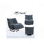 Fauteuil inclinable Soft, inclinable et oscillant en chenille Talmon Shadow-1466958984