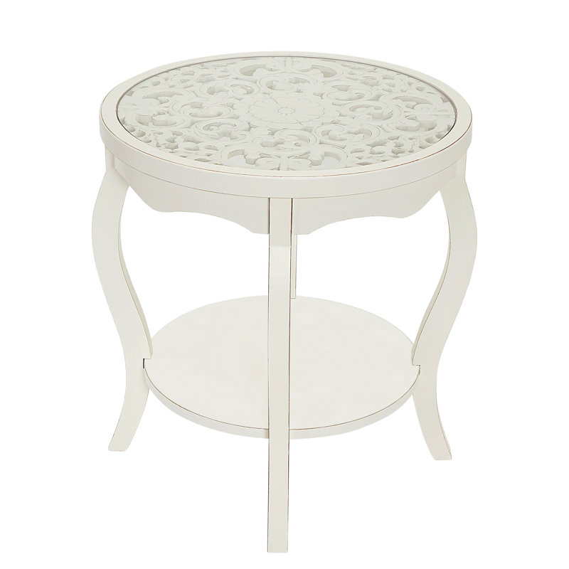 Glass Top End Table