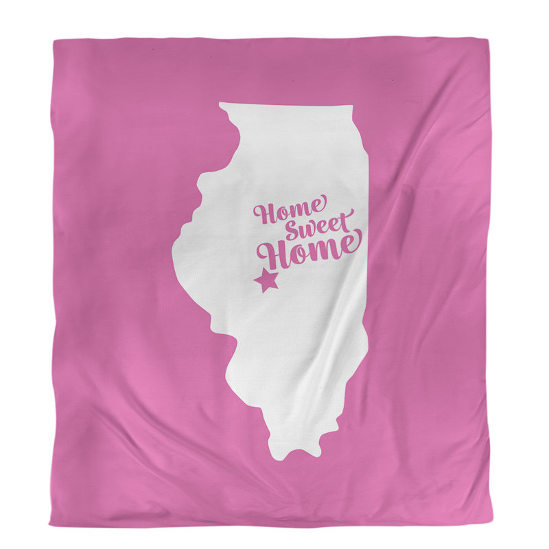 Housse de couette simple douce il pour la maison il Springfield, Polyester brossé, Housse de couette pour lit simple, Rose
