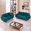 Ensemble de canapé et causeuse 2 pièces Kent, ensemble de canapé en velours de style européen avec pieds fuselés pour un décor de salon complet-1774706486